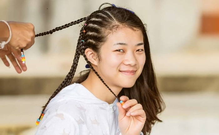 Dream of braids in hair