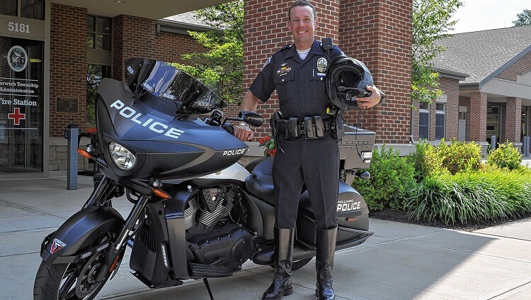 Dreams of policemen on motorcycles